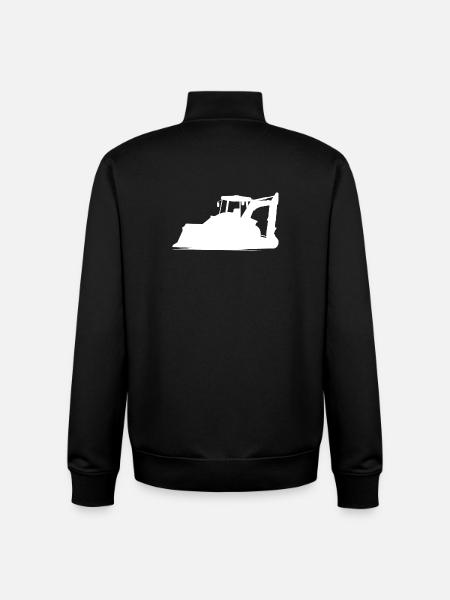 Baggerfahrer und Baugeräteführer Silhouette – - Unisex Organic Zip Sweatshirt von Stanley/Stella - Schwarz