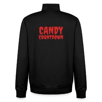 Vivid Candy Countdown Title Design - Unisex Organic Zip Sweatshirt by Stanley/Stella - black - Back - AI Model Male 185 light (185cm)