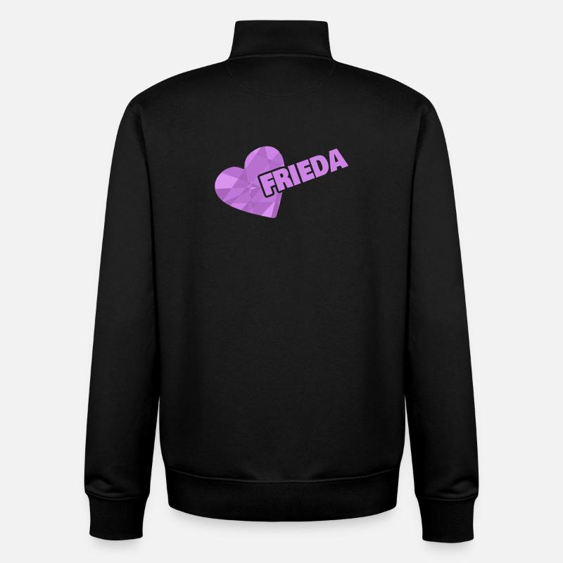 Frieda as a crown - Unisex Organic Zip Sweatshirt by Stanley/Stella - black