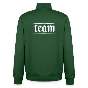 Équipe - Sweat zippé unisexe en coton bio Stanley/Stella - vert bouteille - Dos - AI Model Male 185 dark (185cm)
