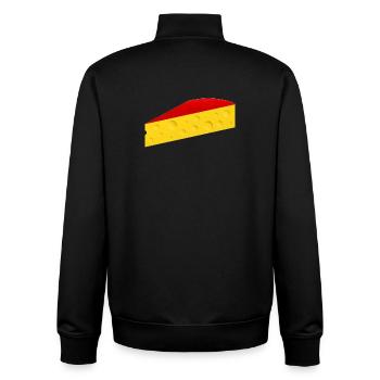 Käseecke mit roter Rinde - Unisex Organic Zip Sweatshirt von Stanley/Stella - Schwarz - Hinten - AI Model Male 185 light (185cm)