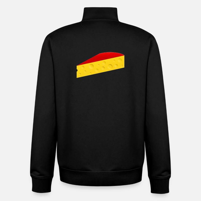 Käseecke mit roter Rinde - Unisex Organic Zip Sweatshirt von Stanley/Stella - Schwarz