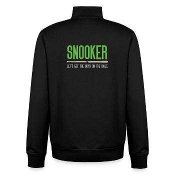 Snooker - Let's get the.boys on the baize - Unisex Organic Zip Sweatshirt by Stanley/Stella - black - Back - AI Model Male 185 light (185cm)