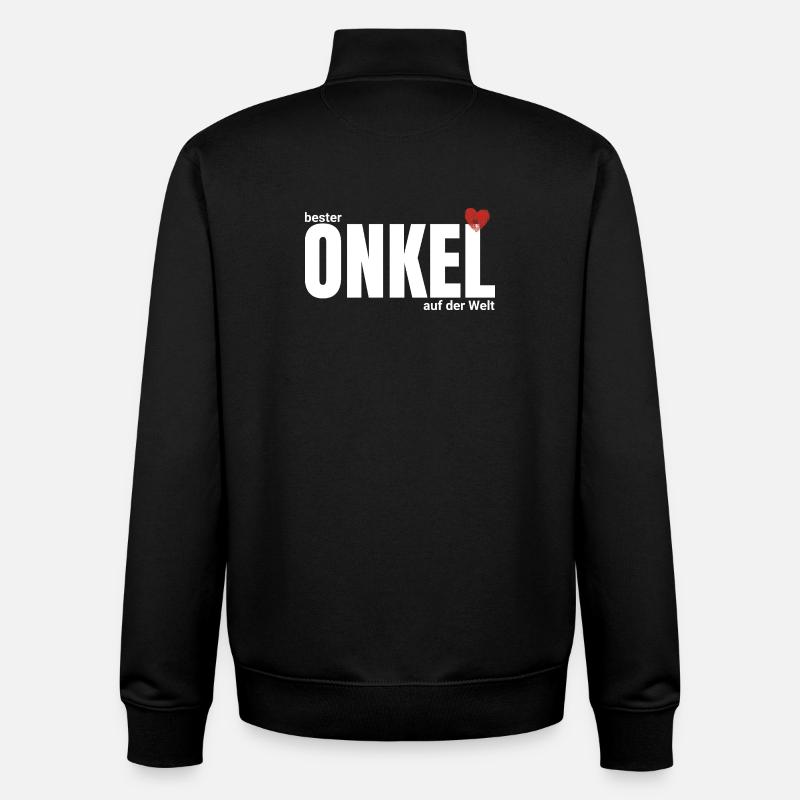 Bester Onkel der Welt – Großschrift - Unisex Organic Zip Sweatshirt von Stanley/Stella - Schwarz