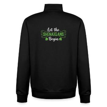 Let the Shenanigans Begin - Unisex Organic Zip Sweatshirt by Stanley/Stella - black - Back - AI Model Male 185 light (185cm)