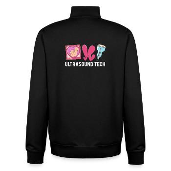 Ultrasonic Technician Ultrasonic Technician - Unisex Organic Zip Sweatshirt by Stanley/Stella - black - Back - AI Model Male 185 light (185cm)