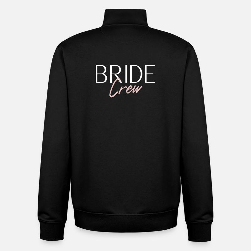 Bride Crew - Unisex Organic Zip Sweatshirt by Stanley/Stella - black