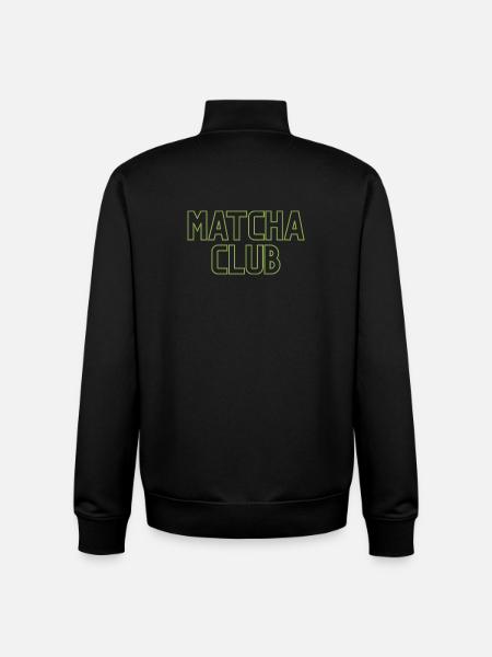 Matcha Club Logo - Unisex Organic Zip Sweatshirt by Stanley/Stella - black
