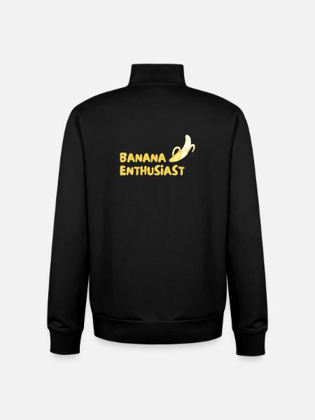 Banana Enthusiast Logo - Unisex Organic Zip Sweatshirt by Stanley/Stella - black