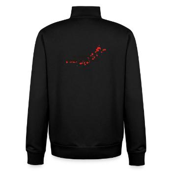 blood - Unisex Organic Zip Sweatshirt by Stanley/Stella - black - Back - AI Model Male 185 light (185cm)
