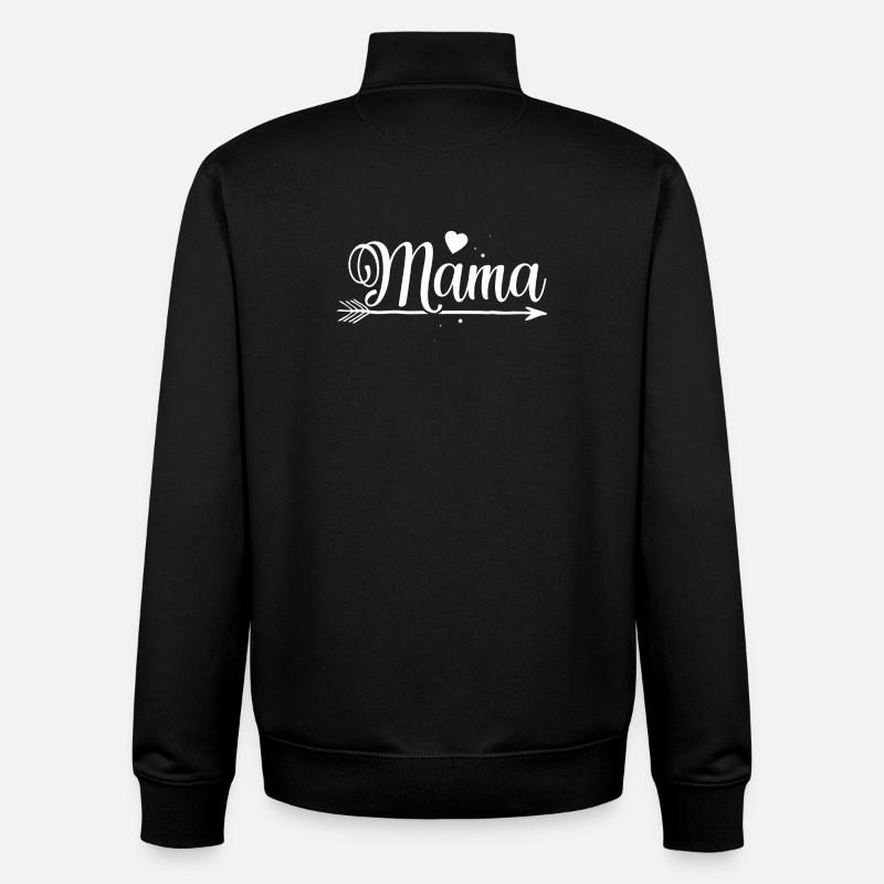Maman - Sweat zippé unisexe en coton bio Stanley/Stella - noir