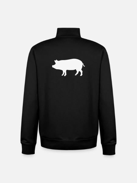 Pig / 1c - Unisex Organic Zip Sweatshirt by Stanley/Stella - black