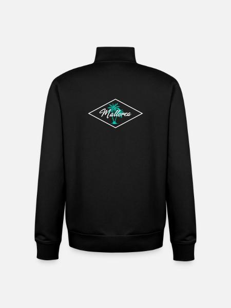 Mallorca Palm Tree Magic - Unisex Organic Zip Sweatshirt by Stanley/Stella - black