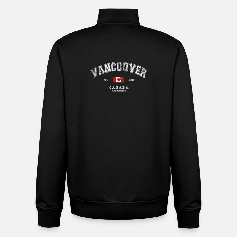 Vancouver Canada - Unisex Organic Zip Sweatshirt von Stanley/Stella - Schwarz