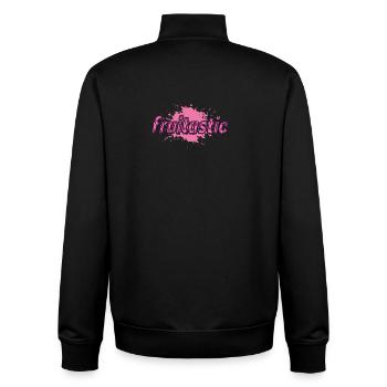 fruitastic claim fresh splash pink - Unisex Organic Zip Sweatshirt von Stanley/Stella - Schwarz - Hinten - AI Model Male 185 light (185cm)