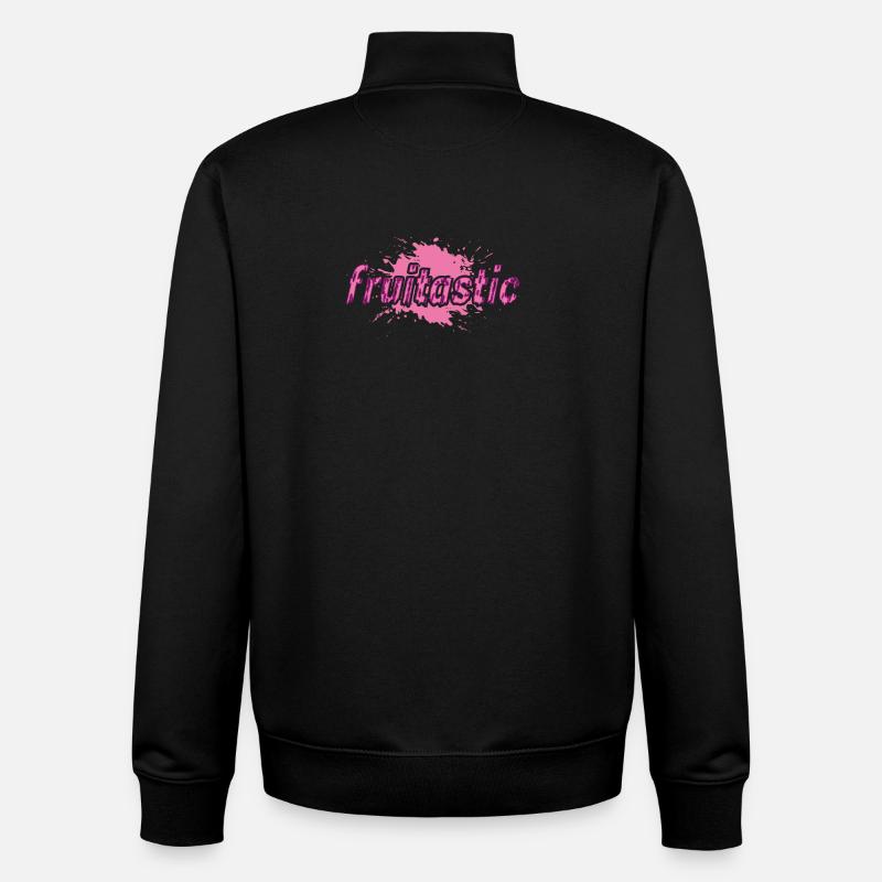 fruitastic claim fresh splash pink - Sweat zippé unisexe en coton bio Stanley/Stella - noir