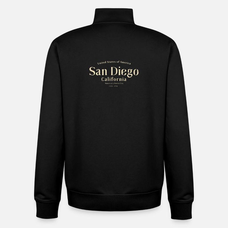 San Diego Schriftkunst - Unisex Organic Zip Sweatshirt von Stanley/Stella - Schwarz