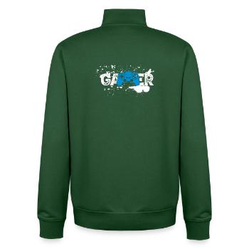 Gamer Splash Controller - Unisex Organic Zip Sweatshirt von Stanley/Stella - Flaschengrün - Hinten - AI Model Male 185 dark (185cm)