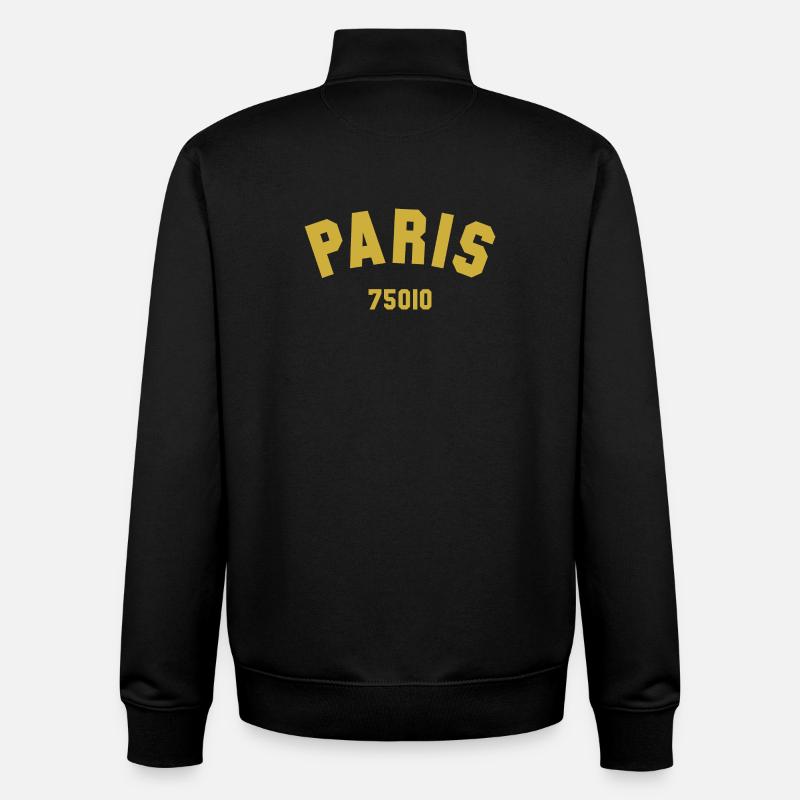 PARIS 10. Arrondissement - Unisex Organic Zip Sweatshirt von Stanley/Stella - Schwarz