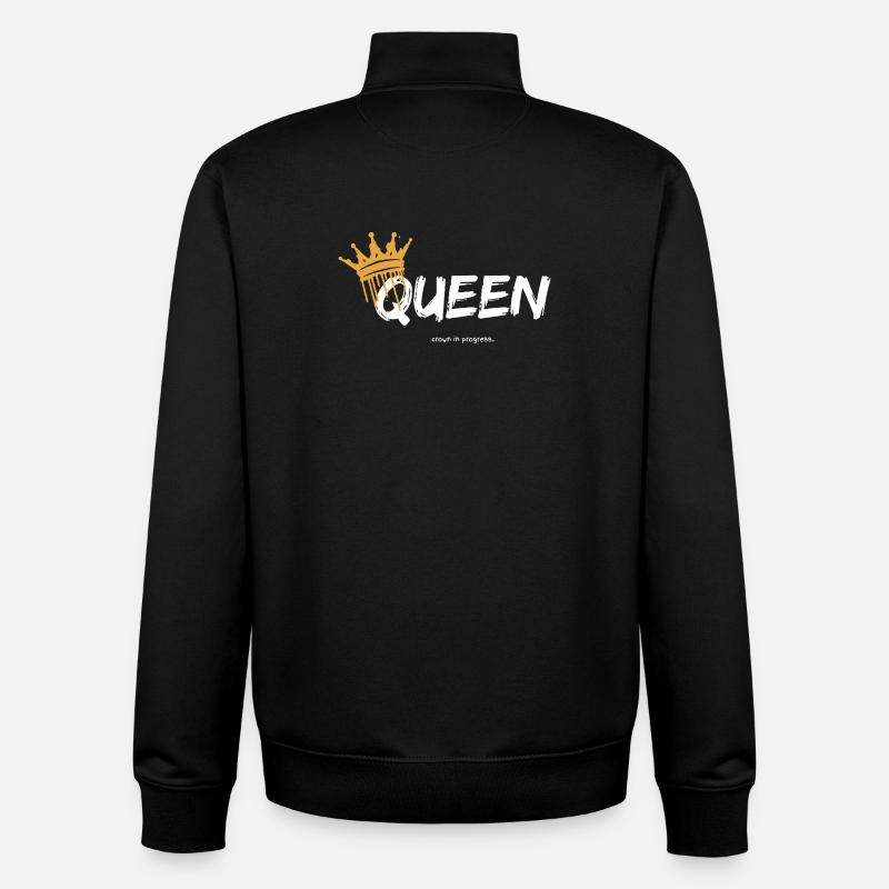 QUEEN, crown in progress. - Unisex Organic Zip Sweatshirt by Stanley/Stella - black
