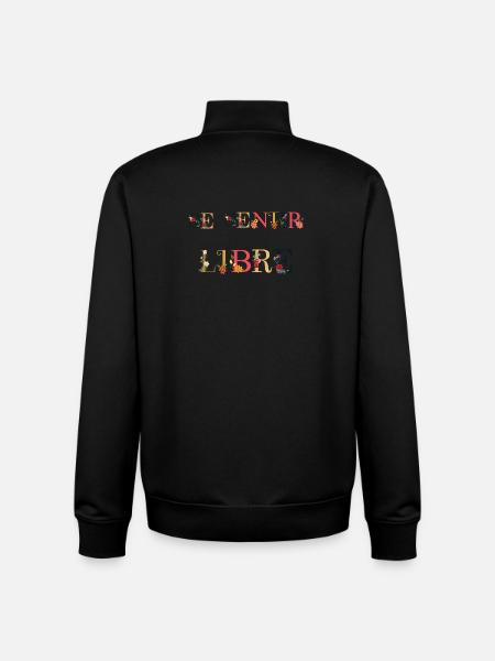 Se Sentir Libre - Sweat zippé unisexe en coton bio Stanley/Stella - noir