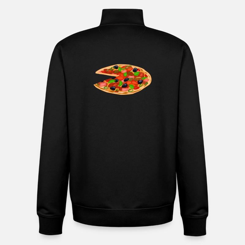 Pizza essen - Unisex Organic Zip Sweatshirt von Stanley/Stella - Schwarz