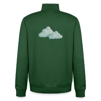 Cloud Design Sunset Colors - Unisex Organic Zip Sweatshirt by Stanley/Stella - bottle green - Back - AI Model Male 185 dark (185cm)