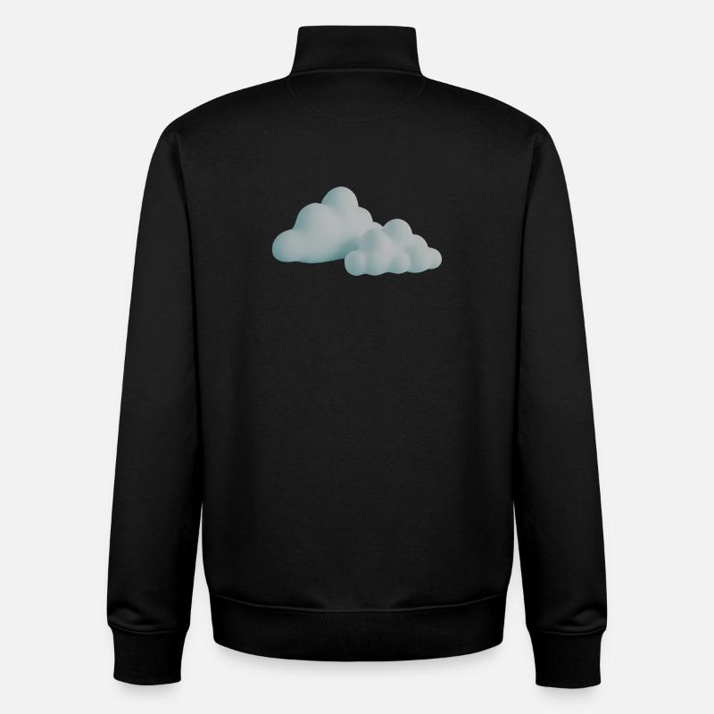Wolkendesign Sonnenuntergangsfarben - Unisex Organic Zip Sweatshirt von Stanley/Stella - Schwarz