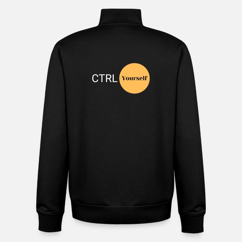 CTRL Yourself - Unisex Organic Zip Sweatshirt by Stanley/Stella - black