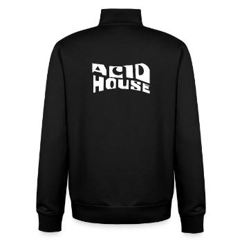 Acid House Retro-Typografie - Unisex Organic Zip Sweatshirt von Stanley/Stella - Schwarz - Hinten - AI Model Male 185 light (185cm)