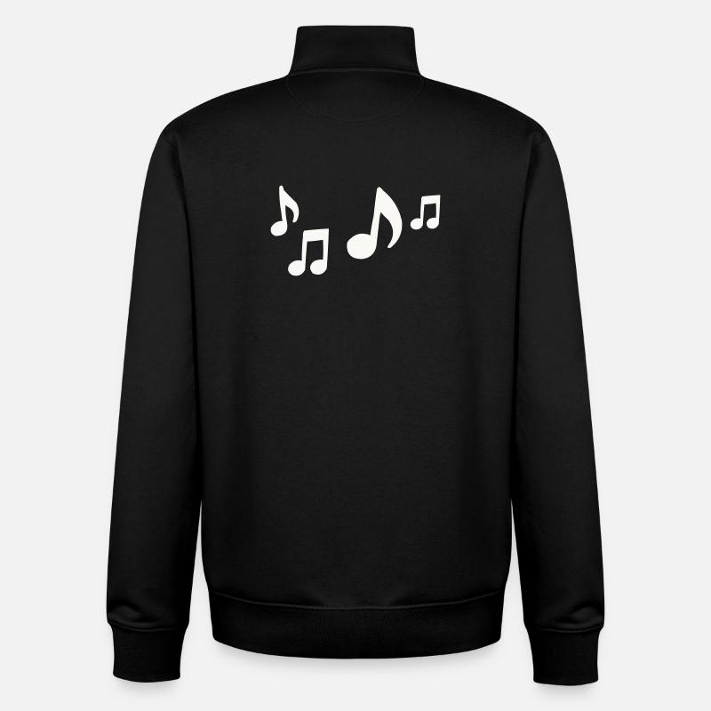 Flow of notes silhouette - Unisex Organic Zip Sweatshirt by Stanley/Stella - black