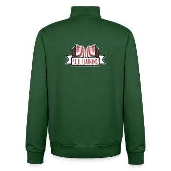 Still Learning Growth Student Motivation Saying - Unisex Organic Zip Sweatshirt by Stanley/Stella - bottle green - Back - AI Model Male 185 dark (185cm)
