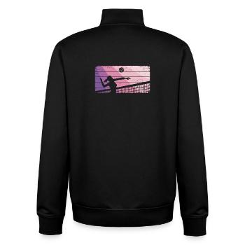 Volleyball Mädchen Beachvolleyball Volleyballerin - Unisex Organic Zip Sweatshirt von Stanley/Stella - Schwarz - Hinten - AI Model Male 185 light (185cm)