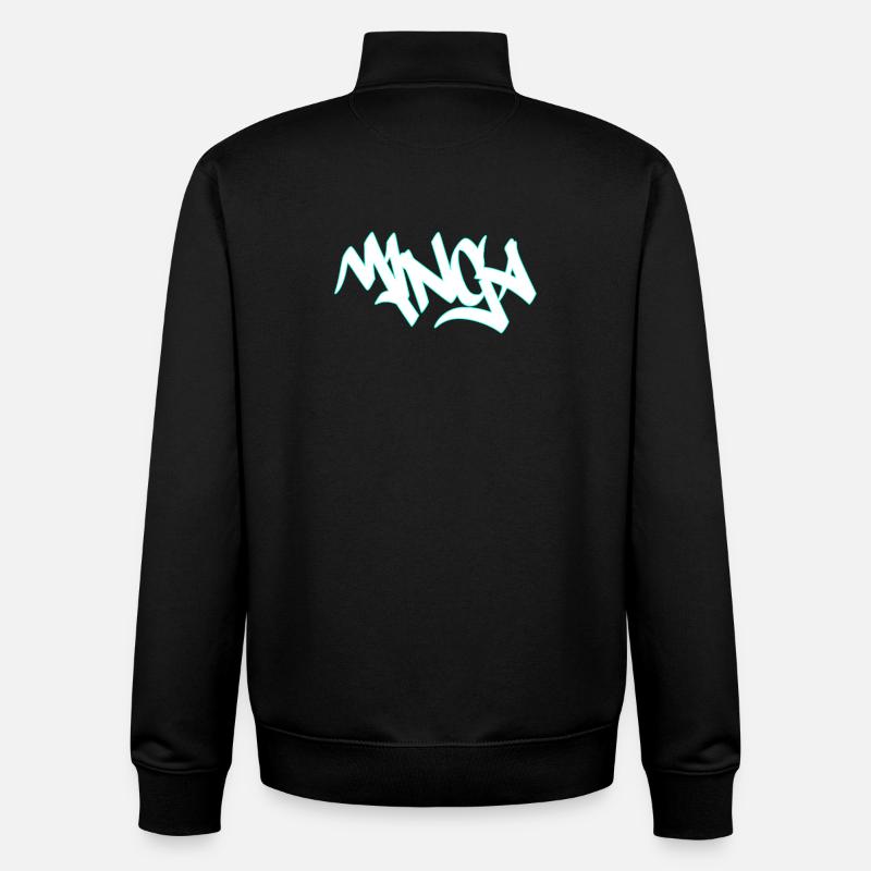 Graffiti Mibga Neon Lettering - Unisex Organic Zip Sweatshirt by Stanley/Stella - black