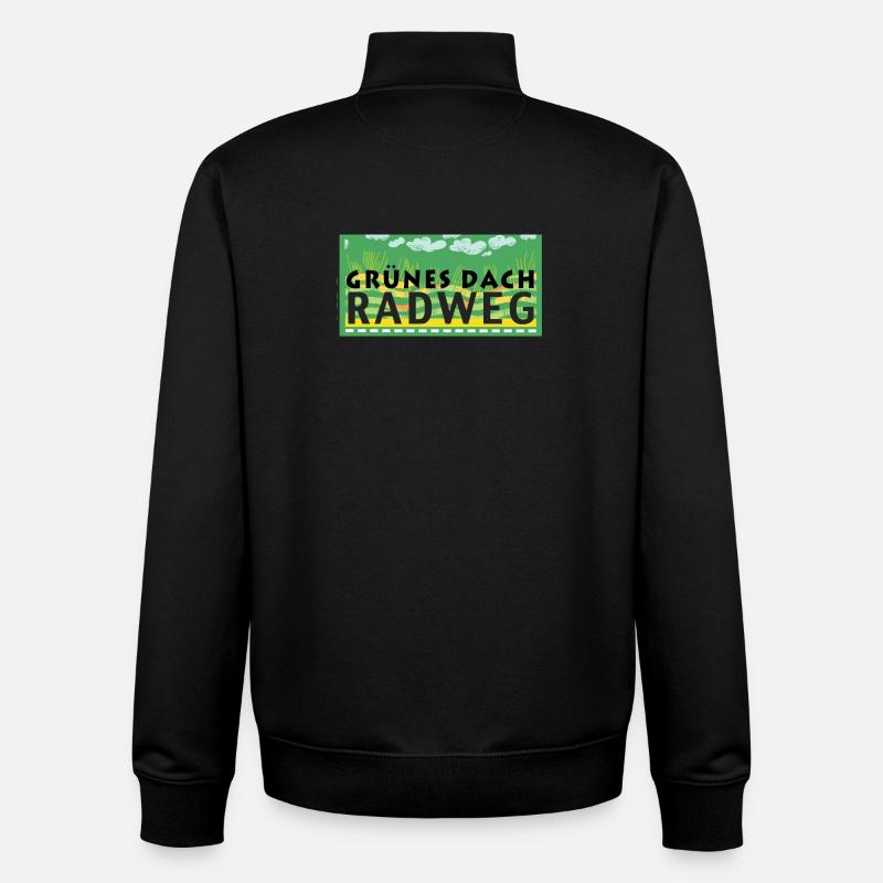 Grünes Dach Radweg - Unisex Organic Zip Sweatshirt von Stanley/Stella - Schwarz