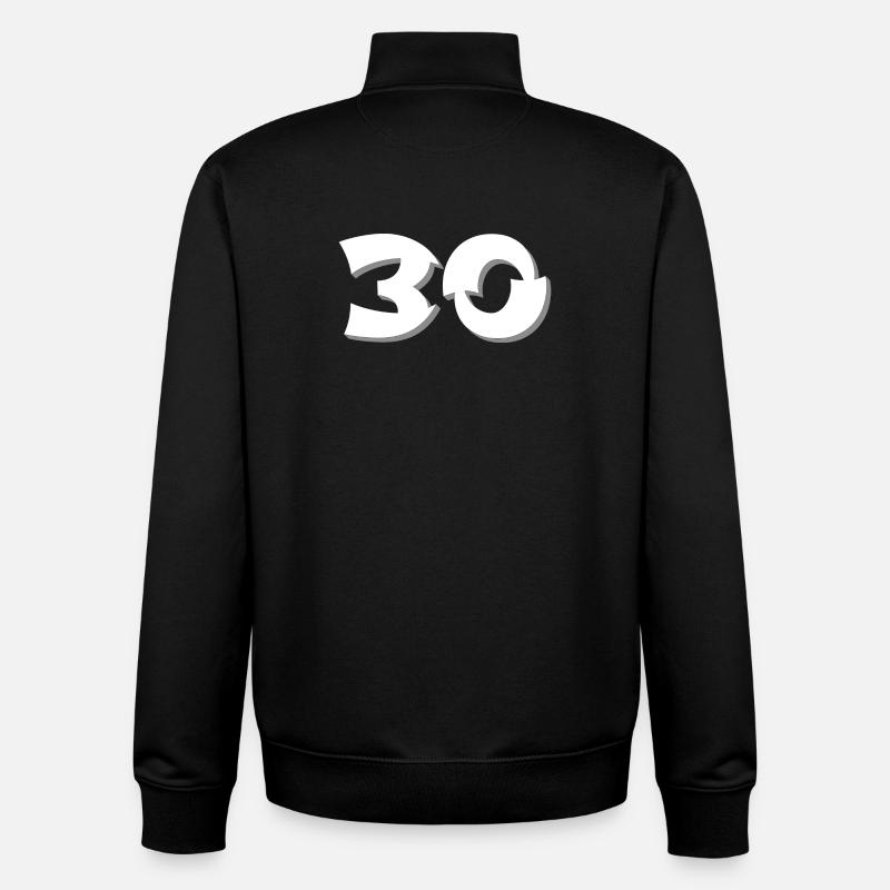 Jährige, gratulieren, 30 schattiert - Unisex Organic Zip Sweatshirt von Stanley/Stella - Schwarz