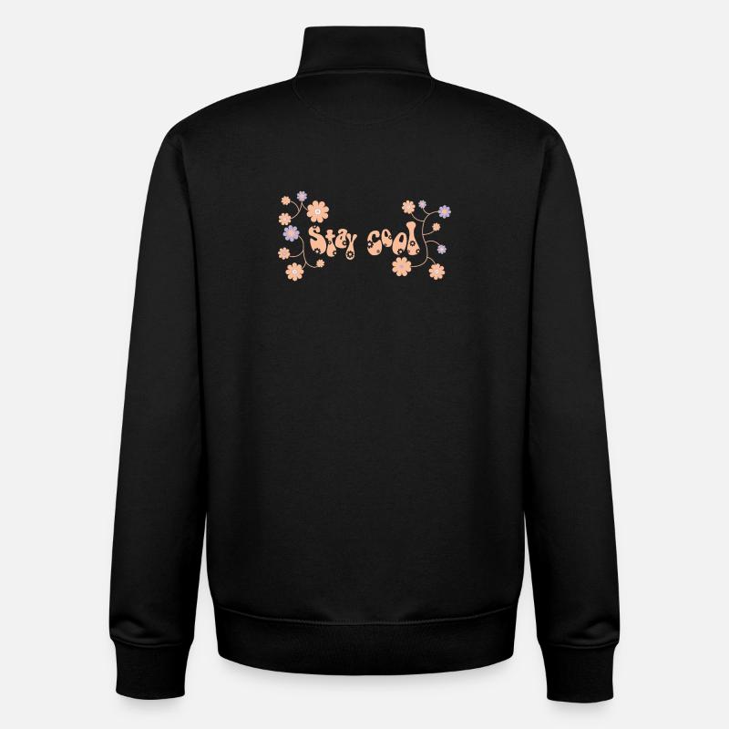 Cool bleiben von helfspawn - Unisex Organic Zip Sweatshirt von Stanley/Stella - Schwarz