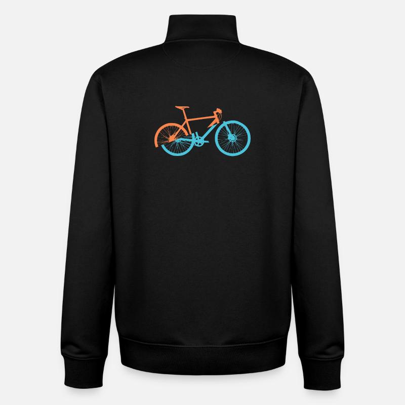 Dynamic bicycle design - Unisex Organic Zip Sweatshirt by Stanley/Stella - black