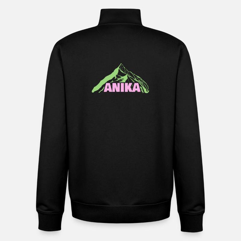 Anika - Sweat zippé unisexe en coton bio Stanley/Stella - noir