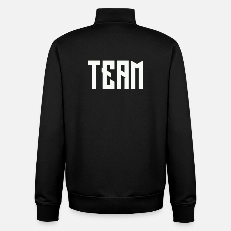 TEAM Blockschrift  - Unisex Organic Zip Sweatshirt von Stanley/Stella - Schwarz