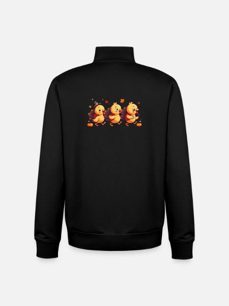 Bébé dinde de Thanksgiving - Sweat zippé unisexe en coton bio Stanley/Stella - noir