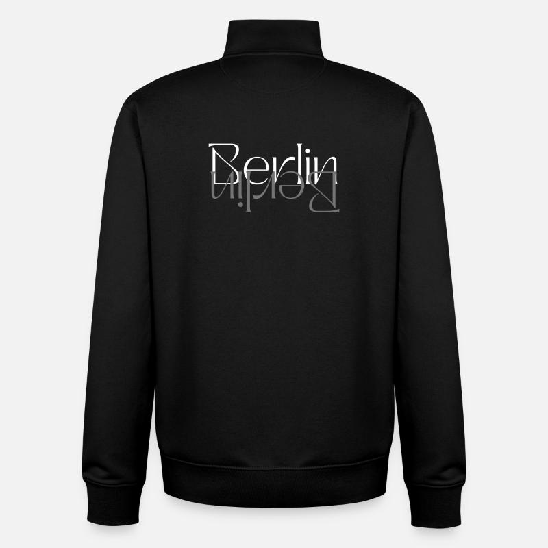Berliner Glyphen - Unisex Organic Zip Sweatshirt von Stanley/Stella - Schwarz
