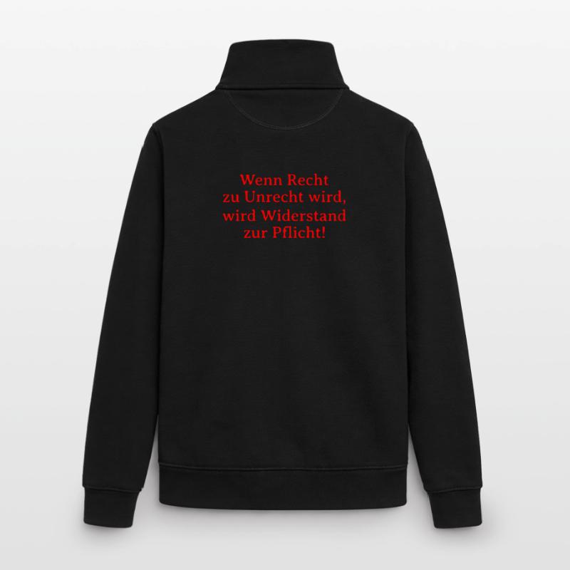 Le bien devient mal, la résistance devient un devoir Sweat zippé unisexe en coton bio Stanley/Stella