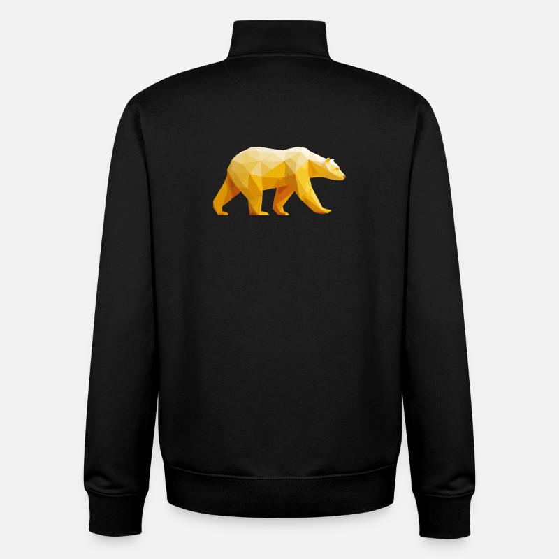 Polar Bär Polygon Eisbär Winter - Unisex Organic Zip Sweatshirt von Stanley/Stella - Schwarz