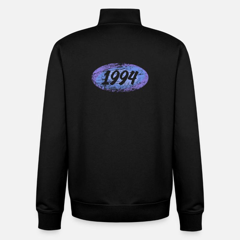 1994 - Sweat zippé unisexe en coton bio Stanley/Stella - noir