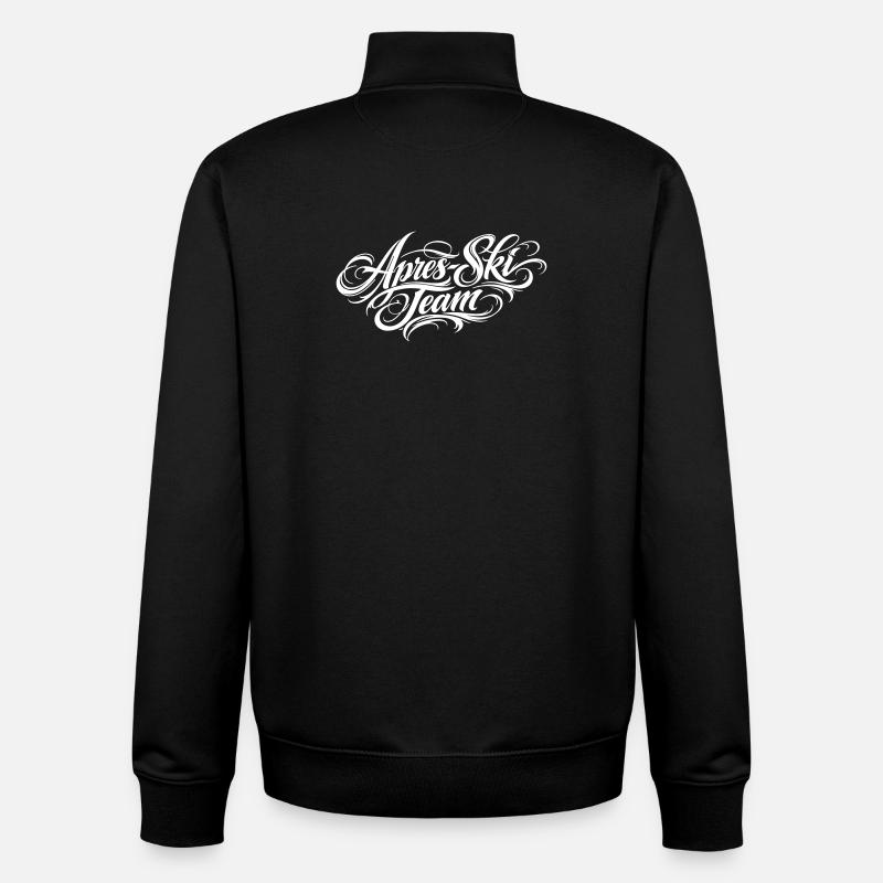 Lettrage de l’équipe Après Ski - Sweat zippé unisexe en coton bio Stanley/Stella - noir