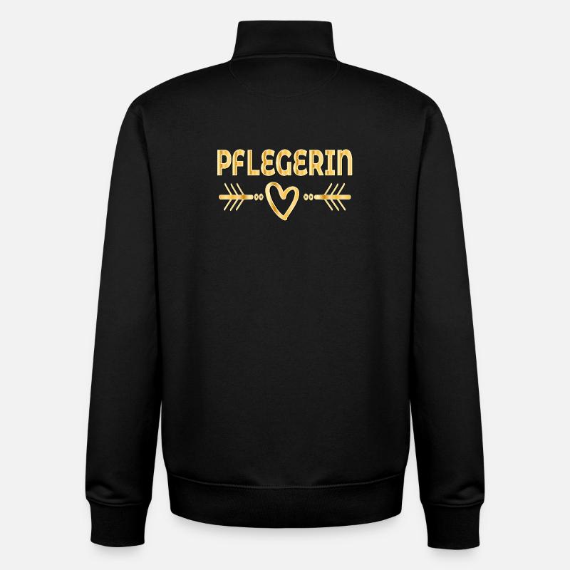 Herz Danke Pflegerin - Unisex Organic Zip Sweatshirt von Stanley/Stella - Schwarz