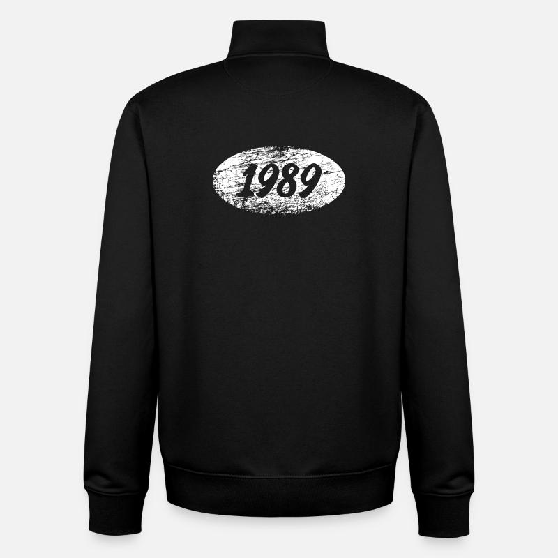 Freizeit 1989 - Unisex Organic Zip Sweatshirt von Stanley/Stella - Schwarz