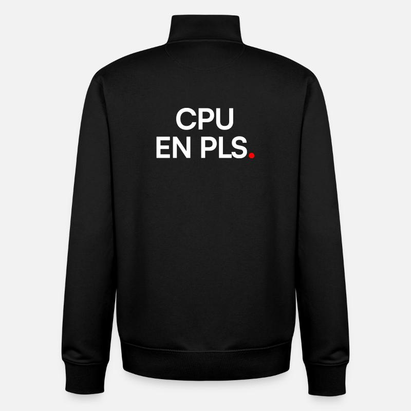 CPU-In, bitte Geek-Humor-Arbeit - Unisex Organic Zip Sweatshirt von Stanley/Stella - Schwarz