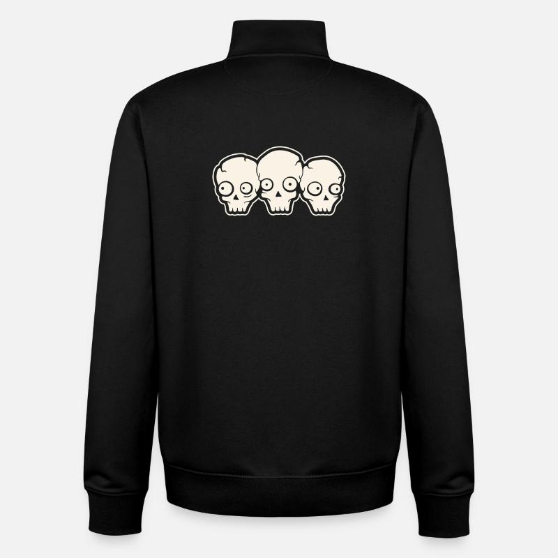 Skull - Unisex Organic Zip Sweatshirt by Stanley/Stella - black